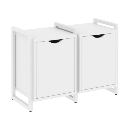 Тумба на регулируемых опорах наборная VR.L-TN-2.O 970x460x719 (Белый Бриллиант/Белый металл)