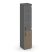 Шкаф высокий узкий SN.STU.E-102(R) (400х400х1982) (Антрацит/Тиквуд Светлый/Прозрачный)