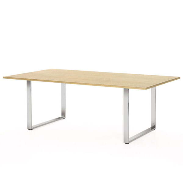 EXE Стол для переговоров (Дуб Светлый/Хром металл)