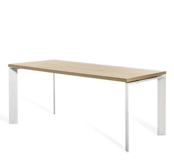 FERMO METAL Стол для руководителя L200 (Дуб Светлый/Белый металл)