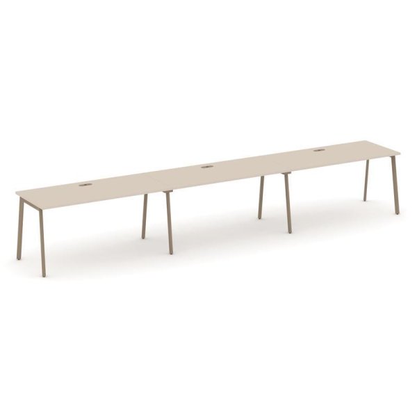 Рабочая станция 3 места ES.RS-3.4-LP (4740х730х750) (Капучино/Металл Латте)