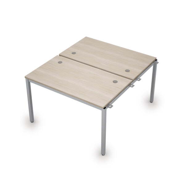 6МБН.278 Сдвоенные бенч-системы, начальный модуль (1200x1435x750) (Шамони светлый/Алюминий матовый)