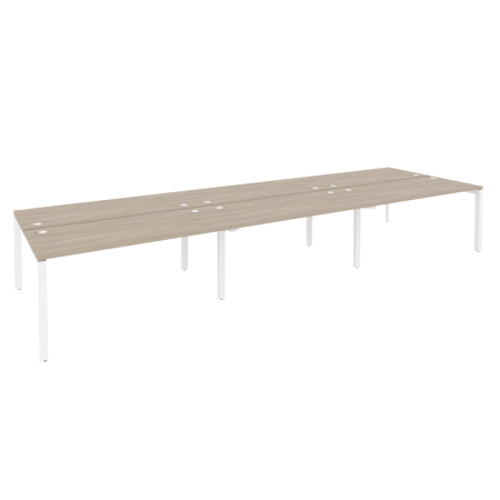 Рабочая станция на П-образном м/к Onix O.MP-D.RS-6.4.7 4740x1475x750 (Дуб Аттик/Белый Металл)
