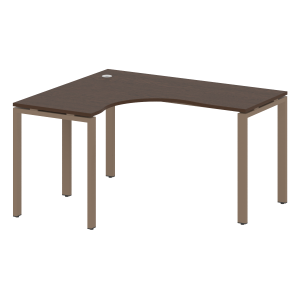 Стол криволинейный левый Metal System Style БП.СА-3 Л 1400x1200x750 (Венге Цаво/Мокко металл)