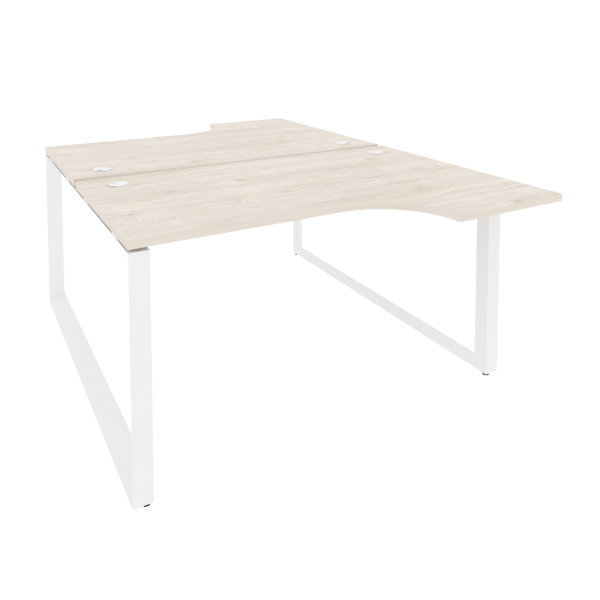 Рабочая станция на О-образном м/к Onix O.MO-D.SA-2 1380x1995x750 (Денвер Светлый/Белый Металл)