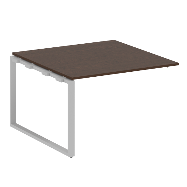 Проходной наборный элемент переговорного стола Metal System Style БО.ППРГ-2 1200x1235x750 (Венге Цаво/Серый металл)