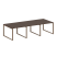 Переговорный стол 3 столешницы Metal System Style БО.ПРГ-3.1 3000x1235x750 (Дуб Наварра/Серый металл)