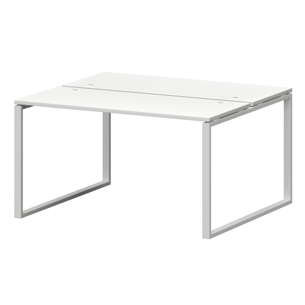 Бенч двойной на металлокаркасе Смарт СМС2-О-12К.120.Пр25 1200x1236x750 (Белый/Белый)