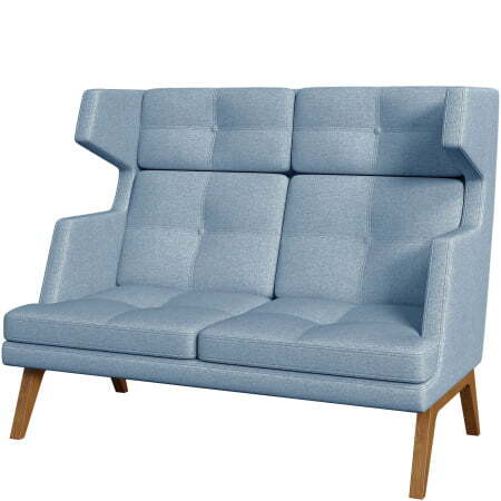 Диван офисный 2-х местный высокий Беверли (Диван 2-местный высокий kiton_11)