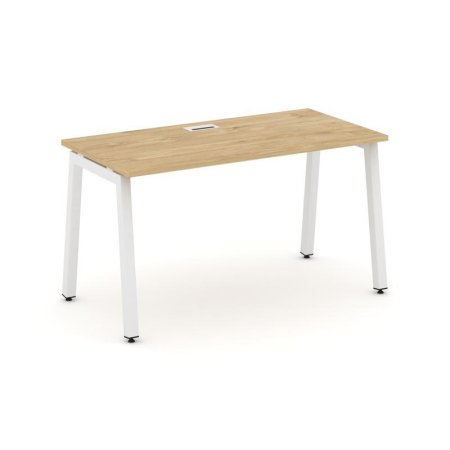 Стол письменный SN-5A.SP-021 (980х800х750) (Тиквуд Светлый/Металл Белый)