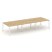 Рабочая станция 2-х сторонняя SN-5P.DRS-062 (3540х1232х750) (Тиквуд Светлый/Металл Антрацит)