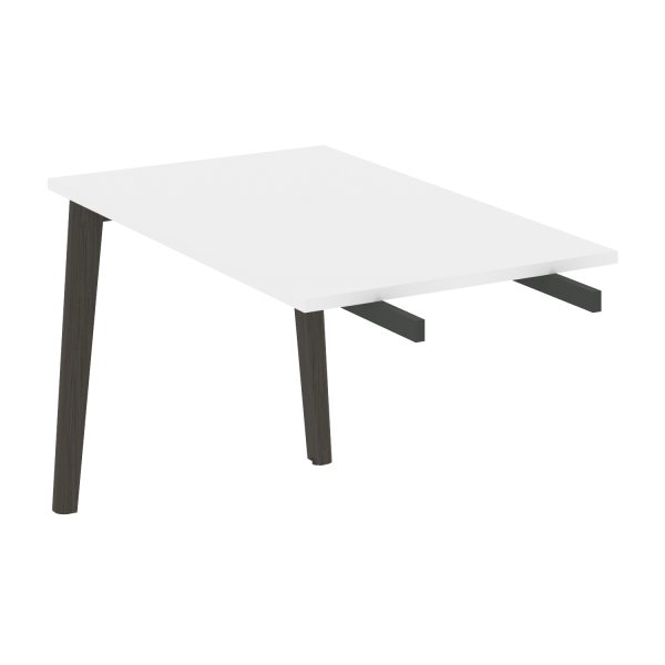 Брифинг-приставка на деревянных опорах Onix Wood Direct OW.BR-11 1180x720x750 (Белый Бриллиант/Дуб Темный)