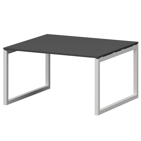 Стол переговорный на металлокаркасе Смарт СМСП-О-12.123.Пр50 1200x1236x750 (Графит/Белый)