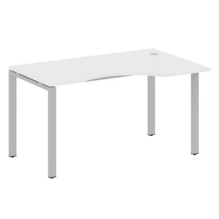 Стол криволинейный правый Metal System Style БП.СА-2 Пр 1400x900x750 (Белый/Серый металл)