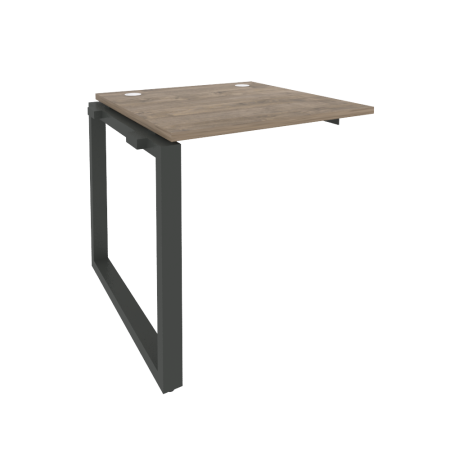 Наборный элемент рабочей станции на О-образном м/к Onix O.MO-1.NRS-0.8 780x800x750 (Тиквуд Темный/Черный металл)