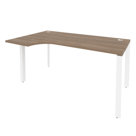 Стол эргономичный левый на П-образном м/к Onix O.MP-SA-1L 1580x980x750 (Дуб Аризона/Белый Металл)