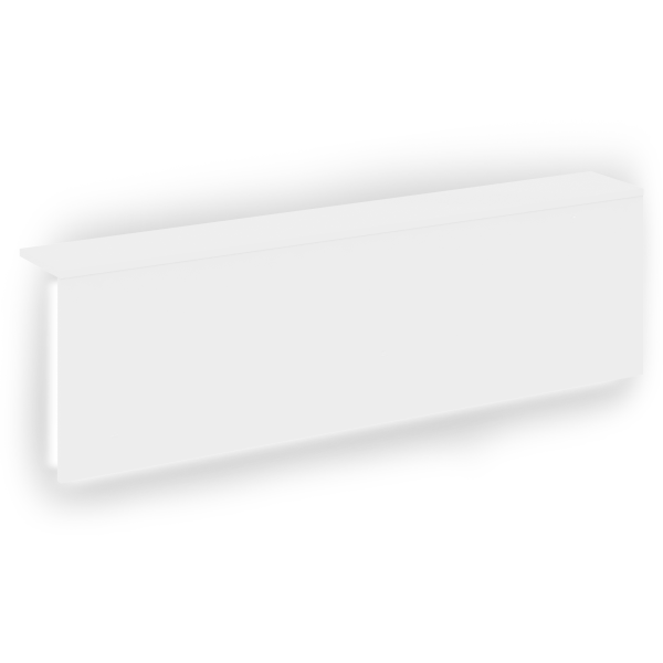 Накладка с подсветкой прямая высокая на 2 модуля О.R-F.MP.V-138 Onix О.R-NP.V-138.2.S 2300x327x674 (Белый Бриллиант)
