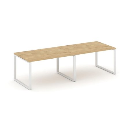 Стол переговорный SN-6O.SPRG-012.3 (2360х980х750) (Тиквуд Светлый/Металл Белый)