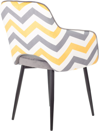 Кресло CH-380F серая жемчужина Italia 26 зигзаг на ножках металл (Серо-голубой)