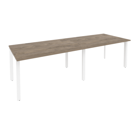 Стол переговорный Onix O.MP-PRG-2.3 2760x980x750 (Тиквуд Темный/Белый Металл)