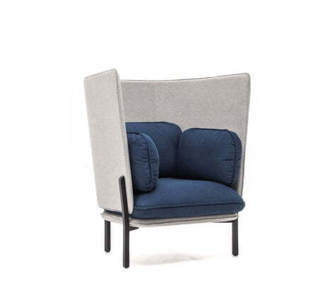 BELLAGIO Кресло высокое (СЕРО-СИНИЙ)