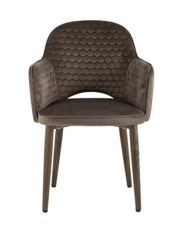 Стул Венера Хани велюр коричневый ножки дерево (Стул Венера Хани коричневый)