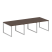 Переговорный стол 3 столешницы Metal System Style БО.ПРГ-3.1 3000x1235x750 (Дуб Наварра/Серый металл)