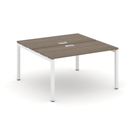 Рабочая станция 2-х сторонняя SN-5P.DRS-013 (1380х1432х750) (Вяз Благородный/Металл Белый)