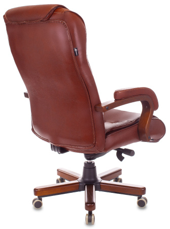 Кресло руководителя T-9926WALNUT светло-коричневый Leather EiCHel кожа крестов. металл/дерево (Светло-коричневый)