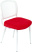 Стул для кухни KF-8W_2 комплект 2шт сетка/ткань красный металл белый на ножках (KF-8W/RED_2) (Красный)