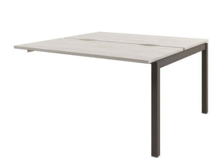 Стол-тандем на металлокаркасе, средняя секция Solution D-412 1400x1432x750 (Акация Морава/ТрюфельКоричневый)