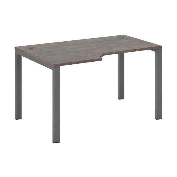 Стол эргономичный левый на металлоопорах New Line NLN36322434 1350x900x750 (Дуб шамони темныйЧерный)