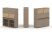 Тумба двойная + высокая надставка ES.NB.2V-3 (1500х410х1520) (Латте/Тиквуд Светлый)