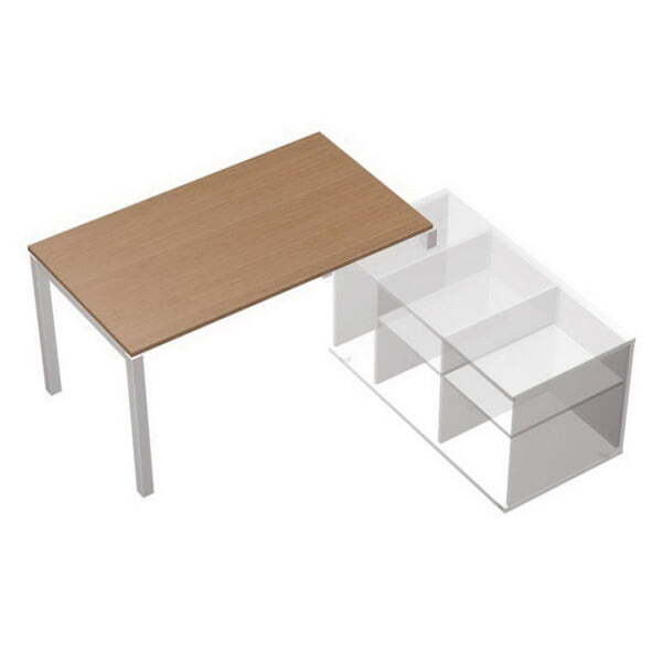 Стол рабочий (120) на опорной тумбе правой (БЕЗ ТУМБЫ) Profiquadro КВ 0111 БВ 1474x1700x750 (Белый премиум / Вишня скандинавскаяСерый)