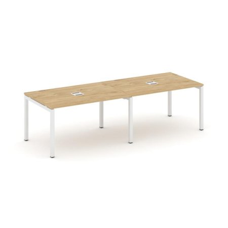 Стол переговорный SN-5P.SPRG-011 (1960х980х750) (Тиквуд Светлый/Металл Белый)