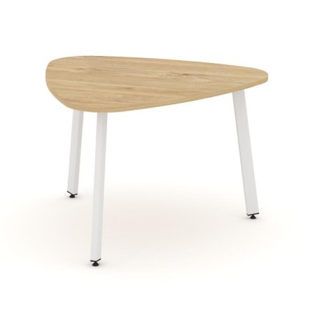 Стол переговорный SN-6.SPRG-71.3 (1200х1200х750) (Тиквуд Светлый/Металл Белый)