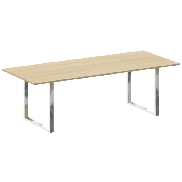 Стол переговорный на О-обр. м/к БО.ПРГ-240 2400x1000x750 (Акация Лорка/Нерж. Сталь)