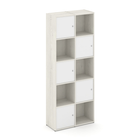 Стеллаж Locker Plus LK.K-008 798x350x1983 (Дуб Наварра | Белый)