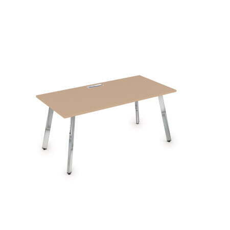 10СР.079 Стол рабочий, прямолинейный (1400x700x750) (MokkoМеталл глянец)