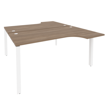 Рабочая станция на П-образном м/к Onix O.MP-D.SA-1 1580x1995x750 (Дуб Аризона/Белый Металл)