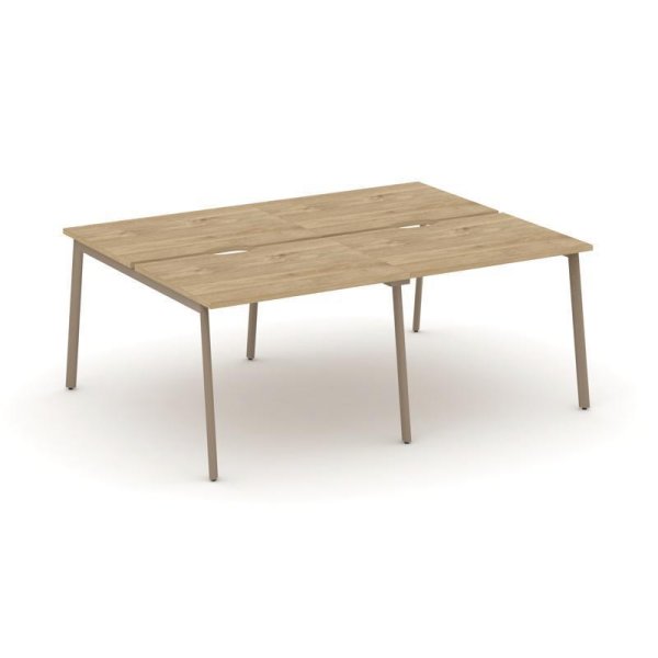 Рабочая станция 4 места ES.D.RS-4.1-VP (1960х1500х750) (Тиквуд Светлый/Металл Латте)