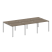 Рабочая станция на 6 раб. мест Metal System Style БП.СМ-6.1 3000x1475x750 (Дуб Наварра/Серый металл)