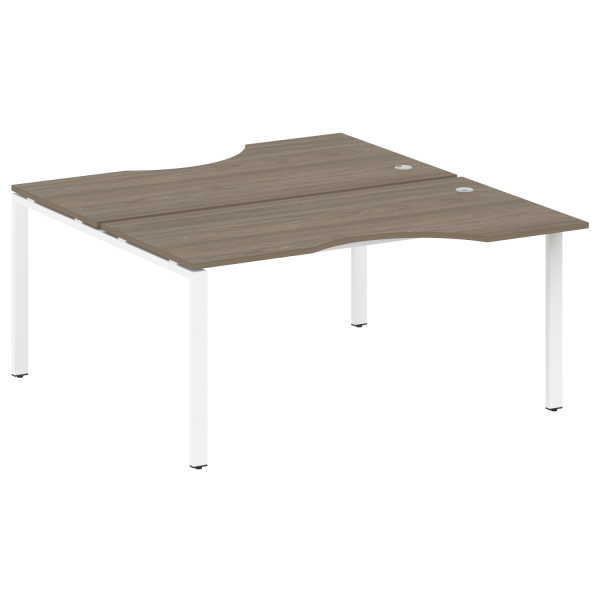 Рабочая станция криволинейная Metal System Style БП.РАС-СА-2.1 1600x1835x750 (Вяз/Белый металл)