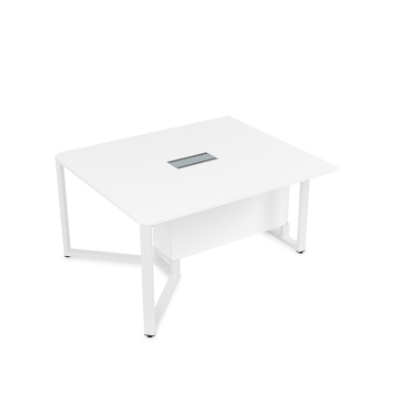 16СКН.122 Стол-квадрат бенч, начальный модуль  (1200x1200x750) (Белый Премиум | Белый)