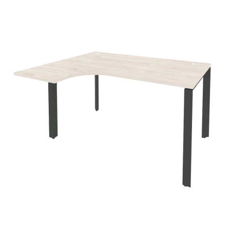 Стол эргономичный левый на П-образном м/к Onix O.MP-SA-3L 1380x1180x750 (Денвер Светлый/Черный металл)