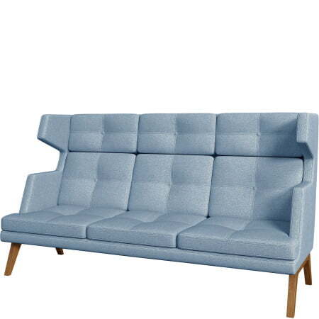 Диван офисный 3-х местный высокий Беверли (Диван 3-местный высокий kiton_11)