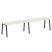 Рабочая станция на 2 рабочих места на А-образном м/к Metal System Style БА.СМ-2.4 3200x720x750 (Дуб наварра/Серый металл)