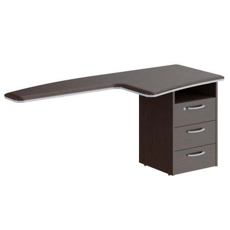 Брифинг-приставка с тумбой Dioni DB 1880(R 1800x800x750) (Венге Магия)