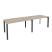 Рабочая станция на П-образном м/к Onix O.MP-RS-2.3.8 2760x800x750 (Тиквуд Темный/Белый Металл)
