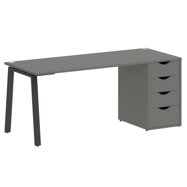 Стол письменный VR.SP-3-178.4.A 1780x720x750 (Металлик/Антрацит Металл)